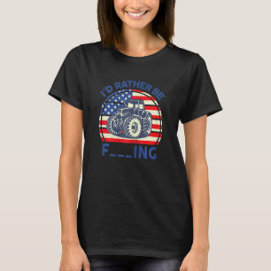 Camiseta Mulher Agricultora Menina Eu Preferiria Estar Agri