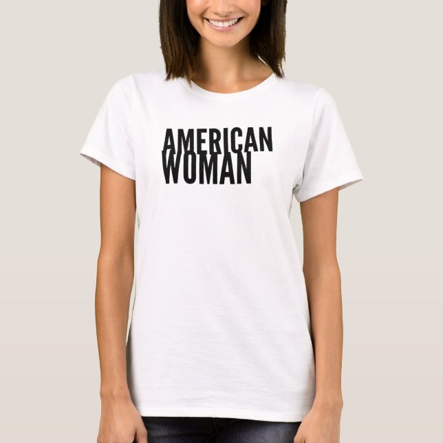 Camiseta "Mulher Americana" (Frente)