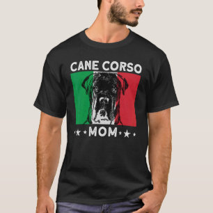 Camiseta Mulher Americana Cane Corso Mãe Bandeira Americana