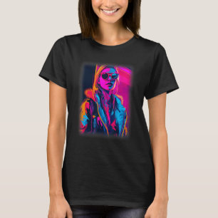 Camiseta Mulher Americana: Estética Legal Rave Techno Girl 