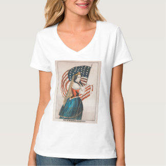 Camiseta Mulher Americana Patriota | Bandeira Americana