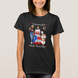 Camiseta Mulher americana porto-riquenha vibra porto-riquen