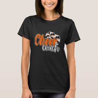 Camiseta Mulher anima treinador de cima Pom Pom Laranja Mas