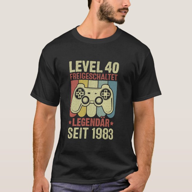 Camiseta Mulher aniversário de 40 anos 40 Anos 1983 Decorat (Frente)