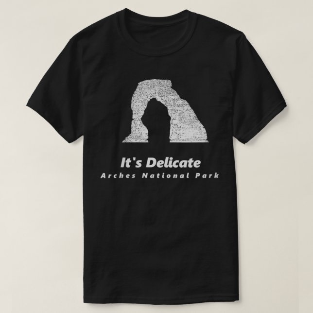 Camiseta Mulher: Arches Delicadas Parque Nacional Natureza  (Frente do Design)