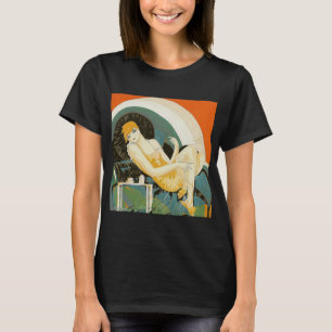 Camiseta Mulher Art Déco Antiga Reclinada no Sofá, Chompre