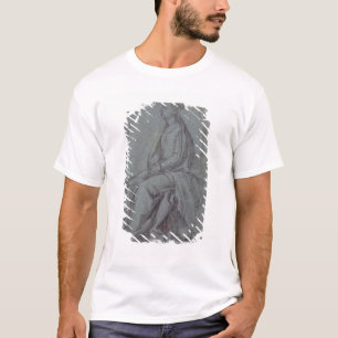 Camiseta Mulher assentada, c.1514 (giz preto & branco em