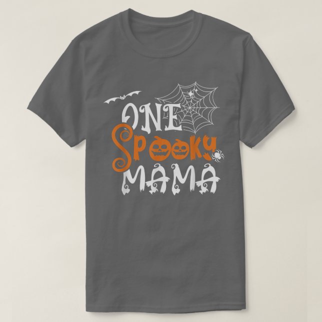 Camiseta Mulher assustada mãe assustada no coração do Hallo (Frente do Design)
