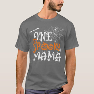 Camiseta Mulher assustada mãe assustada no coração do Hallo