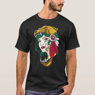 Camiseta Mulher asteca - Rapariga mexicana - Chava - Hecho 