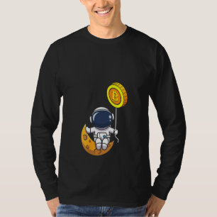 Camiseta Mulher Astronauta Bitmoney Btc Ao Universo Da Lua