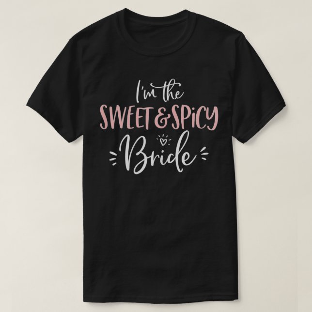 Camiseta Mulher: Bachelorette Correspondente A Noiva Picant (Frente do Design)