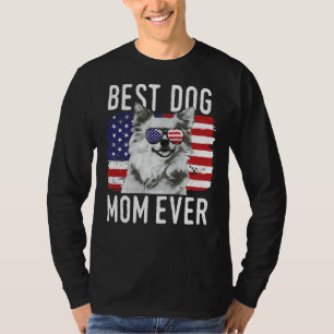 Camiseta Mulher: Bandeira Americana Melhor Cachorro Mãe Eve
