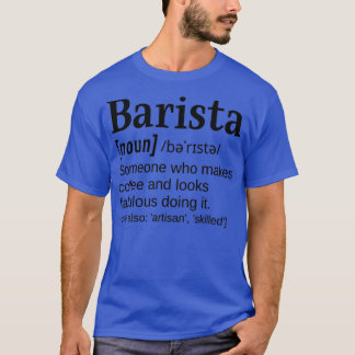 Camiseta Mulher Barista Engraçada Definição Faz Café e L