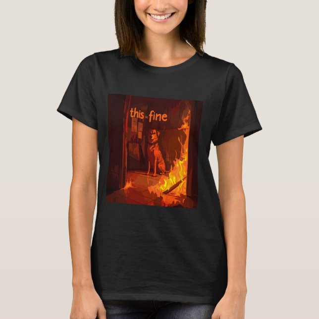 Camiseta Mulher: "Bela Caneca Internet Meme Queimando" (Frente)
