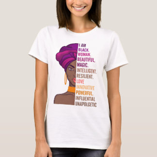 Camiseta Mulher Bela Negra Orgulhosa Sou A Bela Mulher Negr