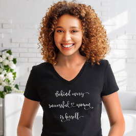 Camiseta Mulher Bem-Sucedida Citação Feminista Negrito Rote