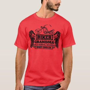 Camiseta Mulher Biker Vovó Ideia de design para Motocicleta
