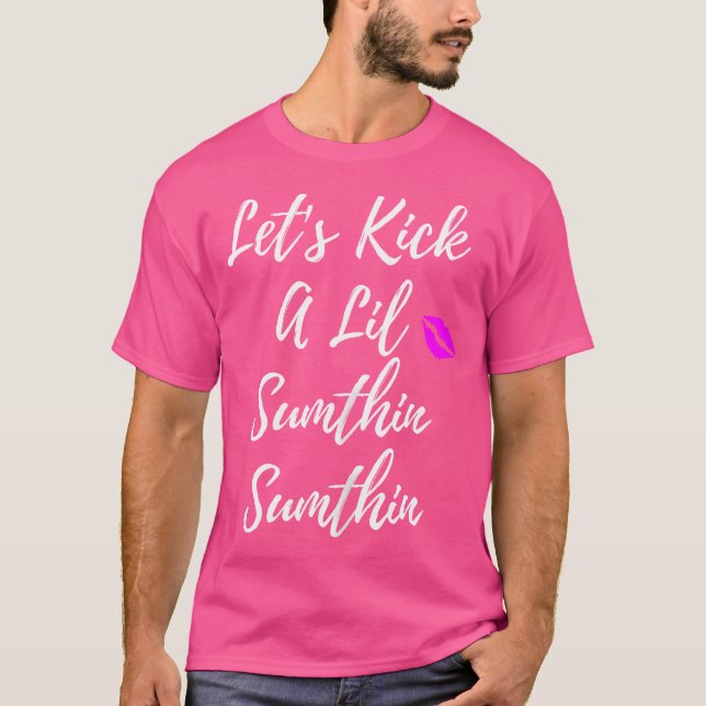 Camiseta Mulher Bonita Chute Um Lil Sumthin Tshirt Antiga (Frente)