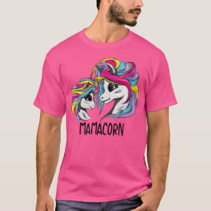 Camiseta Mulher Bonita Mãe Mãe Filha Mamãe Unicórn Engraçad