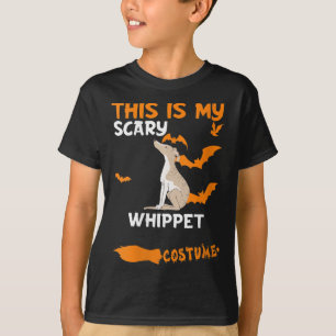 Camiseta Mulher Branca Figurino Halloween Cachorro Assustad