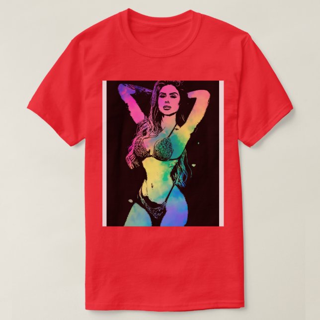 Camiseta Mulher brasileira com Bikini (Frente do Design)