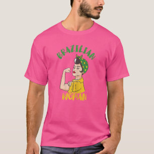 Camiseta Mulher brasileira orgulhosa brasileira retorna Her
