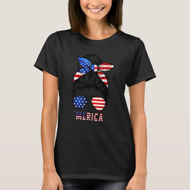 Camiseta Mulher Cabelo Mensageiro Torneira Merica Óculos So (Frente)