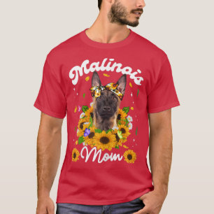 Camiseta Mulher Cachorro Malinois Bonito Mãe Dia de as mães