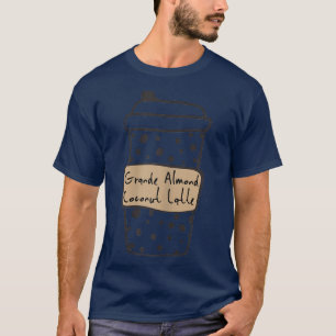 Camiseta Mulher Café Vegan Latte Cute e Engraçado Presente