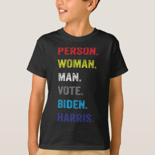 Camiseta Mulher. Cara. Votem. Biden. Harris