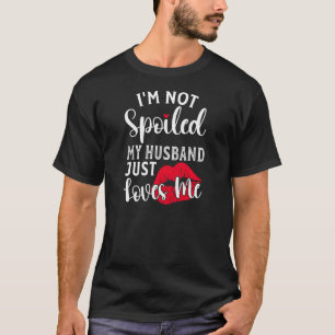 Camiseta Mulher casada Esposa não mimada Meu Marido Jus