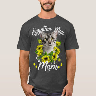 Camiseta Mulher Cat Mãe Dia de as mães Girassol Egípcio Mau