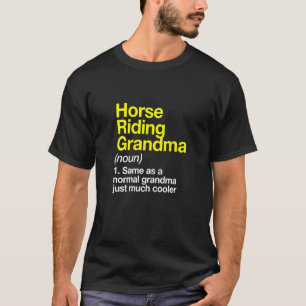 Camiseta Mulher Cavalo Andando Vovó Muito Mais Fria