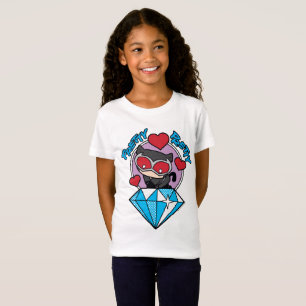 Camiseta Mulher-Chibi Sentada Em Diamante Grande
