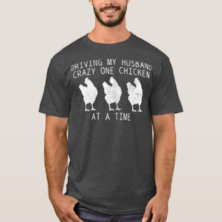 Camiseta Mulher Chicken Mãe Engraçada Louca Senhora de Fran