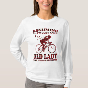 Camiseta Mulher ciclista, supondo que eu sou apenas uma vel