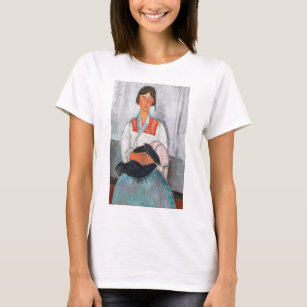 Camiseta Mulher cigana com bebê, Modigliani