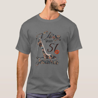 Camiseta Mulher Clássica Sassy 51 Flor Fabuloso Alto Salto