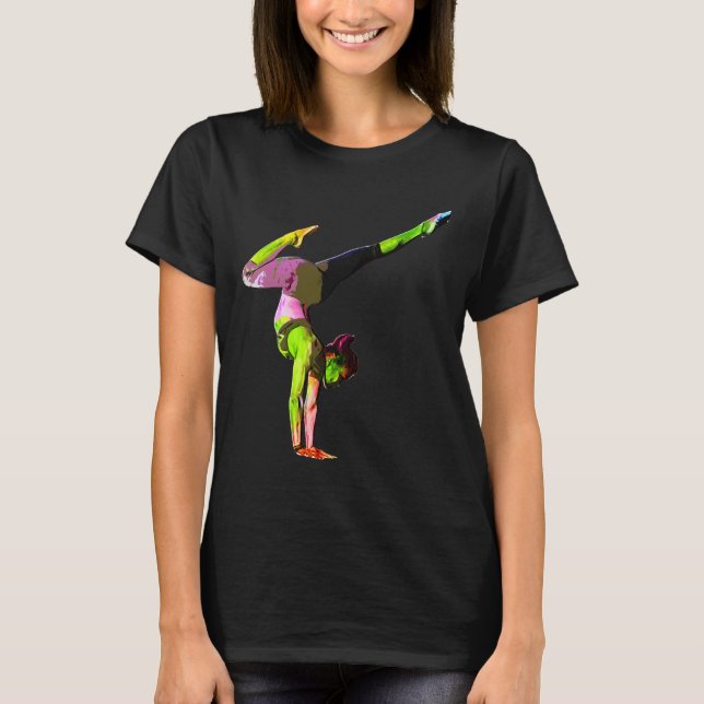 Camiseta Mulher Colorida Yoga (Frente)