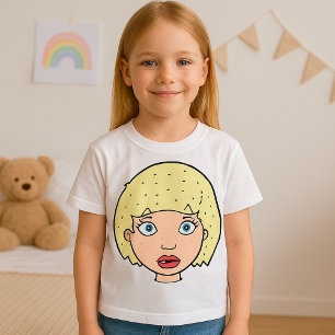 Camiseta Mulher Com Cabelo Amarelo