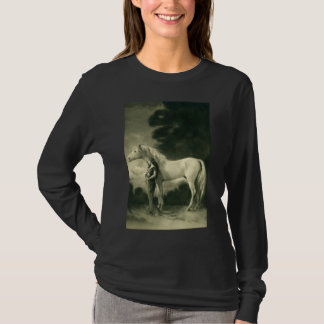 Camiseta Mulher com cavalo branco