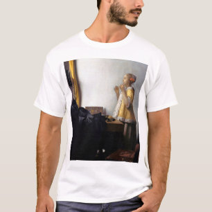 Camiseta Mulher com colar de pérolas, Johannes Vermeer