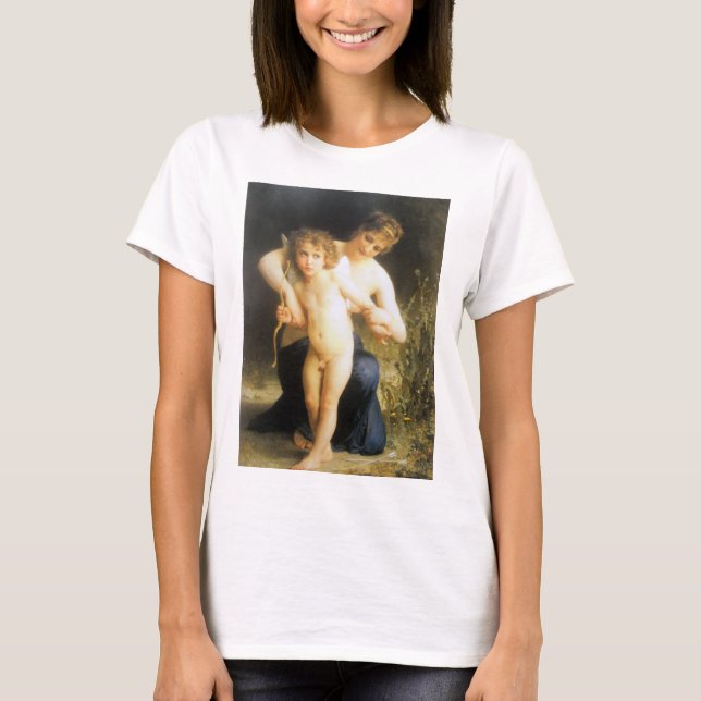 Camiseta Mulher com Cupido, Bouguereau (Frente)