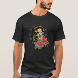 Camiseta Mulher com flores de Hibiscus Roupa de Dia das Bru
