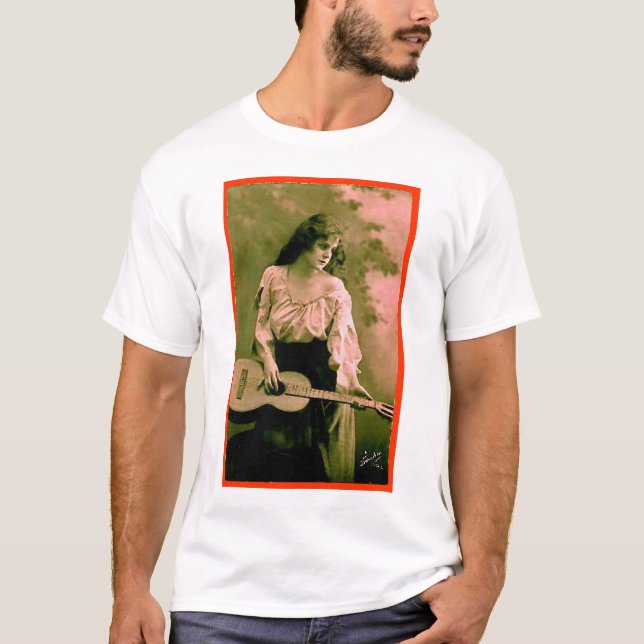 Camiseta Mulher com guitarra (Frente)