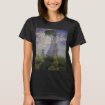 Camiseta Mulher com Parasol por Claude Monet, Vintage Art<br><div class="desc">O Stroll, Camille Monet e o Seu Filho Jean (Mulher com Parasol) (1875), de Claude Monet, é uma pintura de retrato impressionista de família de artes plásticas. Uma mãe caminhando com seu filho num campo ou num campo de primavera. Ela está segurando um guarda-chuva solar e vestindo um belo vestido...</div>