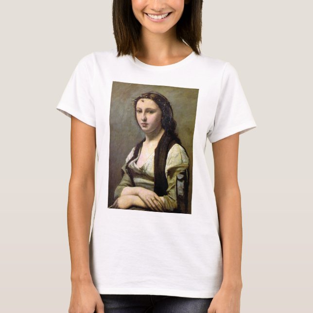 Camiseta Mulher com pérola, Camille Corot, 1868-1870 (Frente)