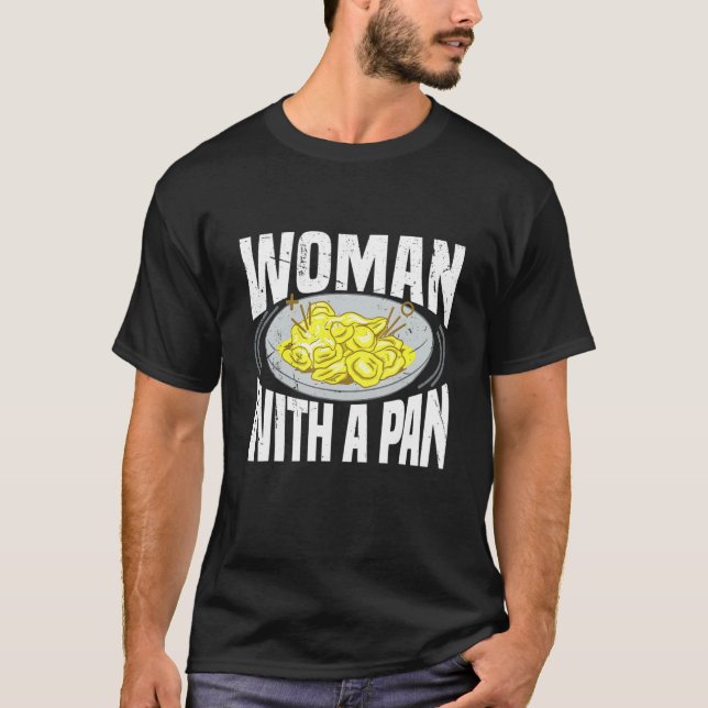 Camiseta Mulher Com Prospector De Panelas Mineira Ir (Frente)