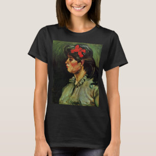 Camiseta Mulher com retrato de fita vermelha por Vincent va